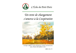 Octobre 2014 - Coopérative forestière de Petit Paris