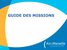 Guide des missions - Aix Marseille Université