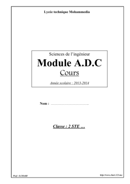 Module A.D.C