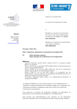 Circulaire rectorale n°2014-104 c + annexe