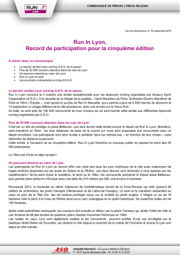 Run In Lyon, Record de participation pour la cinquième édition
