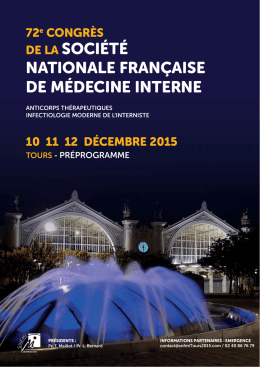 Programme - Bienvenue au congrès national de la SNFMI à Tours