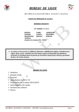 bulletin officiel n°02 - Ligue de Football de la Wilaya de Bouira