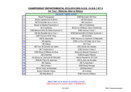 CHAMPIONNAT DEPARTEMENTAL 2014-2015 DES A.S.B. / E.S.B.