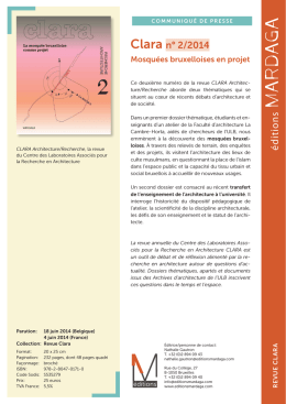 Sommaire Revue CLARA – n°2, 2014PDF - MICM-arc