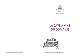 Découvrez la carte des vins - Le Domaine De La Corniche