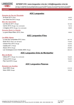 AOC Languedoc AOC Languedoc-Fitou AOC