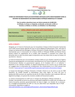 Français - Critical Ecosystem Partnership Fund
