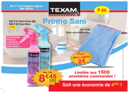 Promo Sani - Texam Belgique