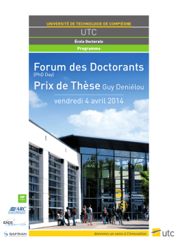 Forum des Doctorants Prix de ThèseGuy Deniélou