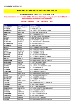 CAP C Groupe de base propositions administration 2014