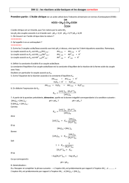 DM 11 : les réactions acido-basiques et les dosages correction