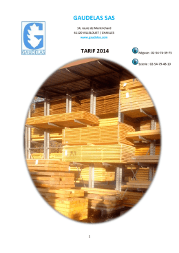Notre catalogue - Scierie Gaudelas