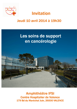 cf programme - Centre Hospitalier de Valence