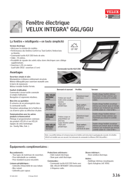 3.16 Fenêtre électrique VELUX INTEGRA® GGL/GGU