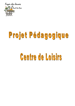 Projet pédagogique - Foyer des Jeunes de Saint Paul Lès Dax