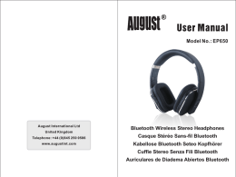 Model No.: EP650 Bluetooth Wireless Stereo Headphones Casque