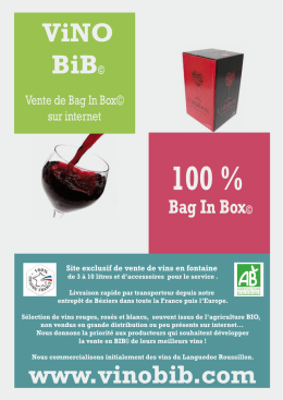 ViNO BiB© - Le vin 100 % Bag In Box