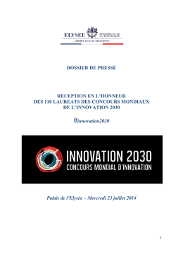 Dossier de presse Innovation 2030