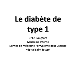 Le diabète de type 1