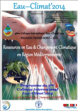 Programme - Eau et climat au Maghreb