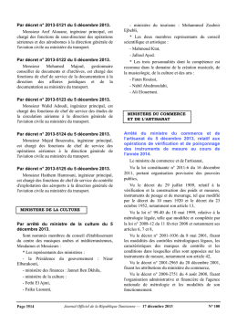 Par décret n° 2013-5121 du 5 décembre 2013. Monsieur Aref