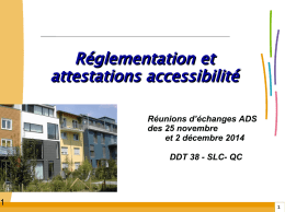Reglementation et attestations accessibilite dec 2014