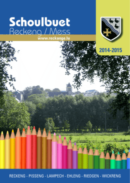2014-2015 Schoulbuet - Commune de Reckange-sur-Mess