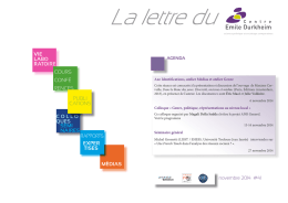 novembre 2014 - Centre Emile Durkheim