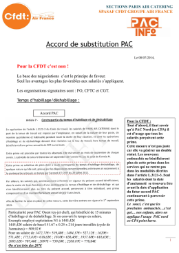 Accord de substitution PAC