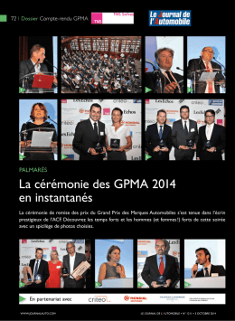 La cérémonie des GPMA 2014 en instantanés