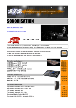 SONORISATION - STS prestation
