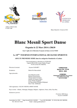 Blanc Mesnil 2014x - La FFD Danse sportive