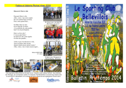 BULLETIN PRINTEMPS 2014 - Sporting Club Bellevillois