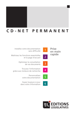 CD-NET PERMANENT - Editions Législatives