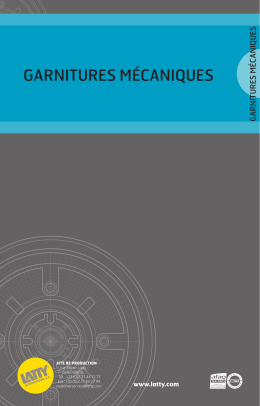 Garnitures Mécaniques 2012