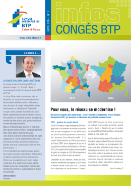 congés btp - Congés Intempéries BTP Alsace