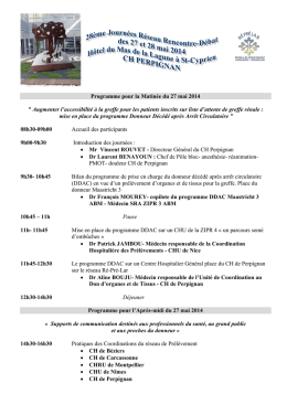 Voir le programme - CHU Montpellier