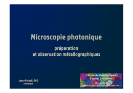 Préparation métallographique et microscopie optique