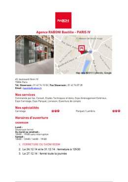 Agence RABONI Bastille - PARIS IV Nos services Nos spécialités