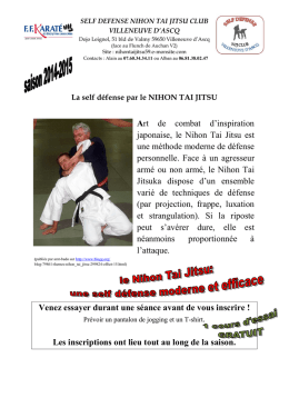maquette de présentation - La self défense par le Nihon Tai Jitsu à