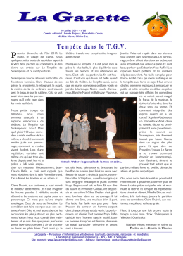 Gazette 86 - La Gazette de Villedieu