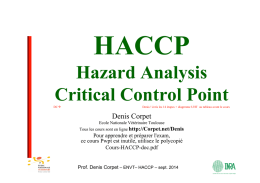 td haccp - Corpet