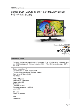 Combo LCD TV/DVD 47 cm (18,5") MEDION LIFE® P12187 (MD
