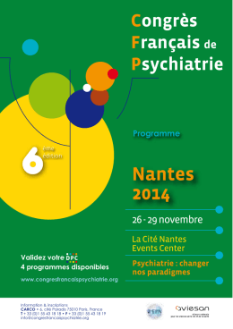 Nantes 2014 - Congrès Français de Psychiatrie