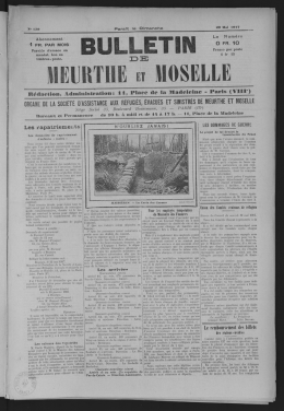 Bulletin de la Meurthe et Moselle. Organe de la