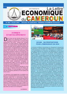 Lettre économique du Cameroun N°021 Février 2014