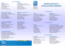 centres sociaux et socioculturels parisiens