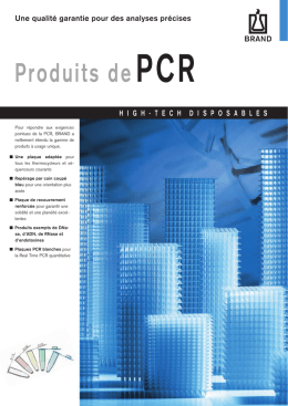 NOUVELLE brochure produits de PCR