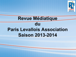 Revue Médiatique du Paris Levallois Association